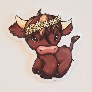 10/$10 Cute Baby Cow Sticker